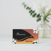 Profil Carte de visite Black Gold Blanc Floral (Debout devant)