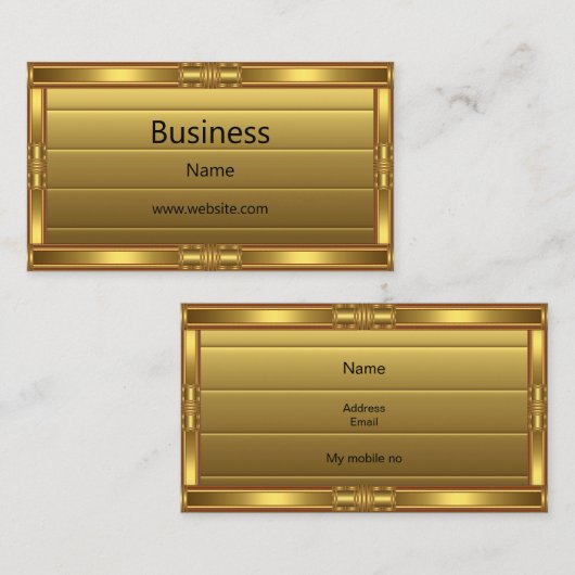 Profil Carte de visite Faux Gold sur cadre Gold (Devant / Derrière)