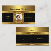 Profil Carte de visite Gold sur Gold Black Ajouter (Devant / Derrière)