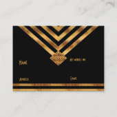 Profil Carte de visite Retro Black Gold Stripe (Dos)