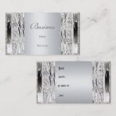 Profil Carte de visite Silver Floral (Devant / Derrière)