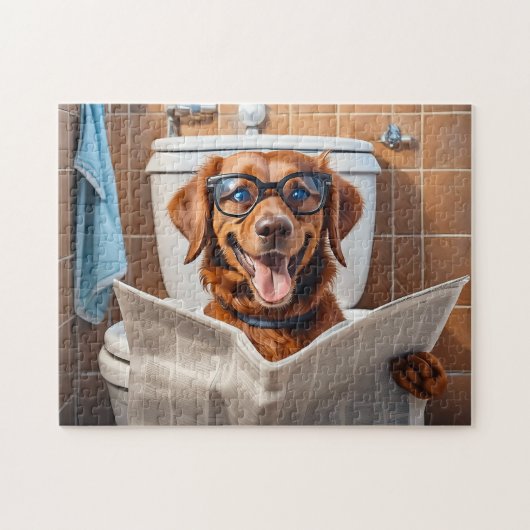 Profil de chien amusant Photo Puzzles Goofy Chien (Horizontal)