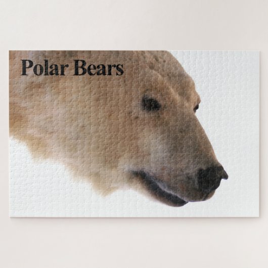 Profil de l'ours polaire Puzzle (Horizontal)