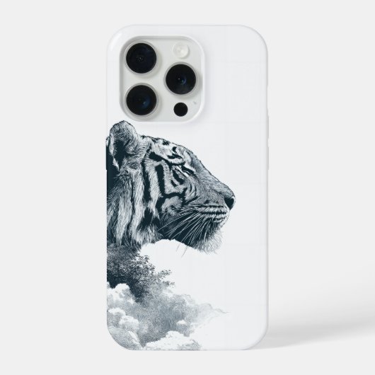 Profil de Tigre Gravé Forêt Mystique (Verso)