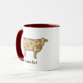 Profil de vache Café Mug (Devant gauche)