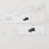 Profil de voiture antique - Carte de visite (Devant / Derrière)