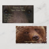 Profil d'OURS GRIZLY & Cartes de visite (Devant / Derrière)