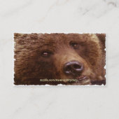 Profil d'OURS GRIZLY & Cartes de visite (Dos)
