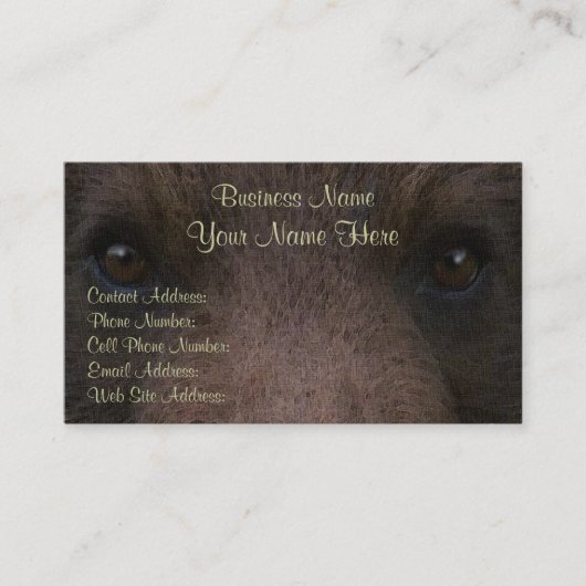 Profil d'OURS GRIZLY & Cartes de visite (Devant)