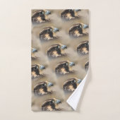 Profil d'un faucon pèlerin (Serviette à main)