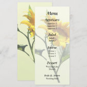 Profil d'un menu Mariage tournesol (Devant / Derrière)