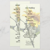 Profil d'un programme de mariage de tournesol (Devant / Derrière)
