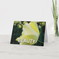 Profil d'une Fleur Jaune - Carte de beauté