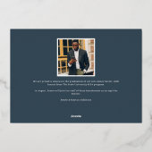 Profil élevé | Photo Faire-part d'obtention d'un d (Verso)