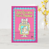 PROFIL FAIBLE Carte d'anniversaire (Fleur jaune)