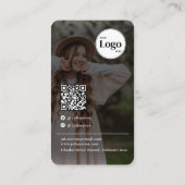 Profil Instagram moderne Photo Carte de visite noi (Dos)