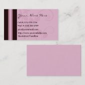 Profil mauve et carte de visite de remous (Devant / Derrière)