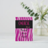 Profil Nom personnel Carte Tiger rose noir (Debout devant)