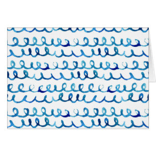 Profil onduleux d'aquarelle bleue peinte à la main
