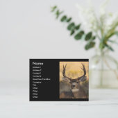 profil ou carte de visite, cerf commun (Debout devant)