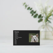 profil ou carte de visite, chien (Debout devant)