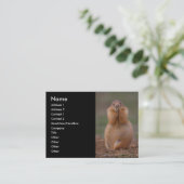 profil ou carte de visite, chien de prairie (Debout devant)