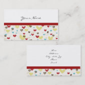 PROFIL OU CARTE DE VISITE DE COEURS COUPÉS ET SAIS (Devant / Derrière)