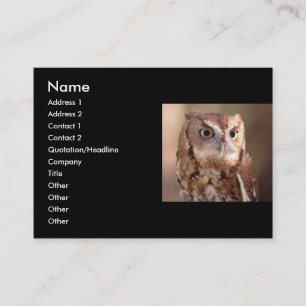 profil ou carte de visite, hibou