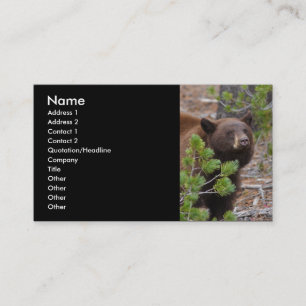 profil ou carte de visite, ours noir