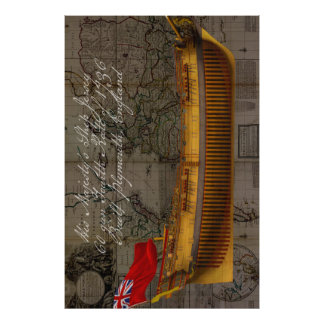 Profile Painting of Ship Jersey Foto Afdruk