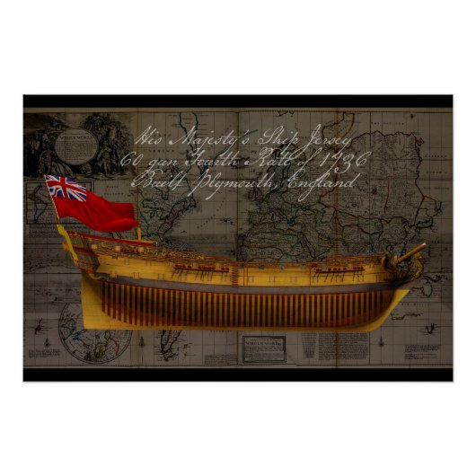 Profile Painting of Ship Jersey Perfect Poster (Voorkant)