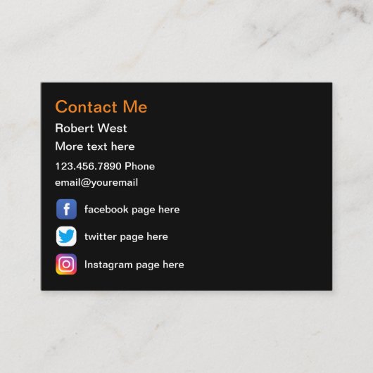 Profils professionnels des médias sociaux Cartes d (Devant)