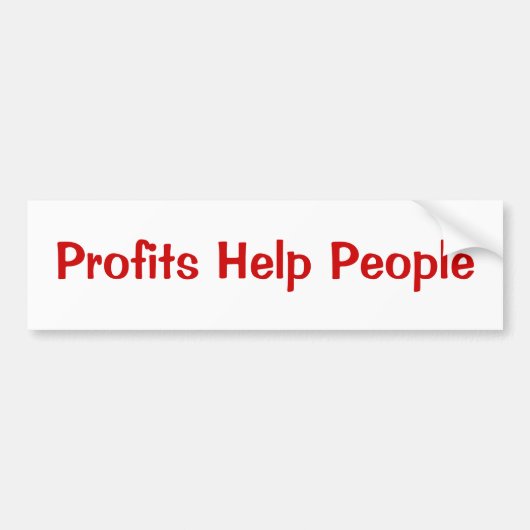 Profiteer van de hulp Mensen Bumpersticker (Voorkant)