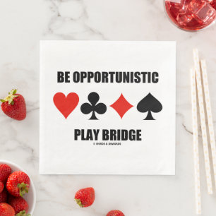 Profiteer van opportunistische Play Bridge Vier-ka Servet