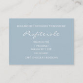 Profiterole Tea Salon Visitekaartjes (Achterkant)