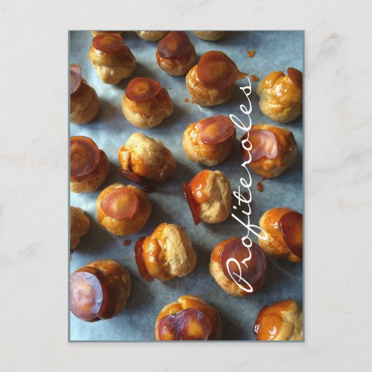 Profiteroles Caramel Briefkaart (Voorkant)