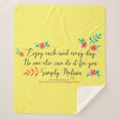 Profitez chaque jour de couverture de sherpa jaune (Devant)