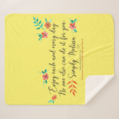 Profitez chaque jour de couverture de sherpa jaune (Devant (Horizontal))