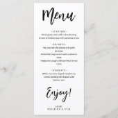 Profitez de Charmante Calligraphie Elégant Menu Ma (Devant)