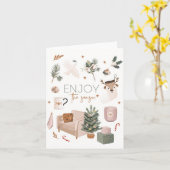 Profitez de la carte de Noël de la saison (Fleur jaune)