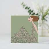 Profitez de la carte d'illustration de mode douce (Debout devant)