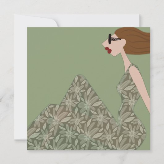 Profitez de la carte d'illustration de mode douce (Devant)