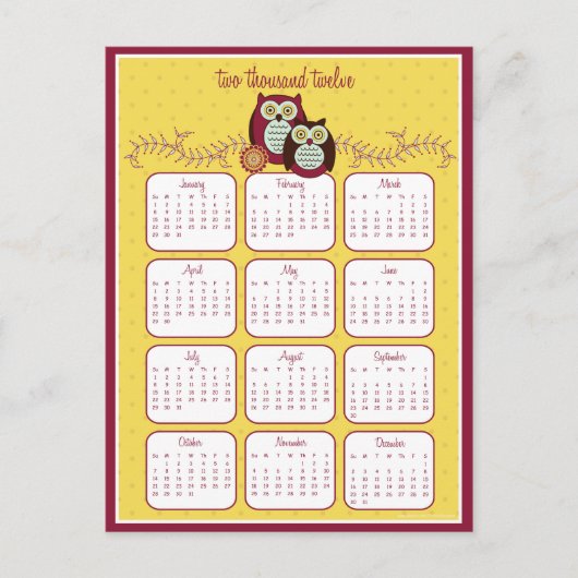 Profitez de la carte postale Calendrier Sunshine 2 (Devant)