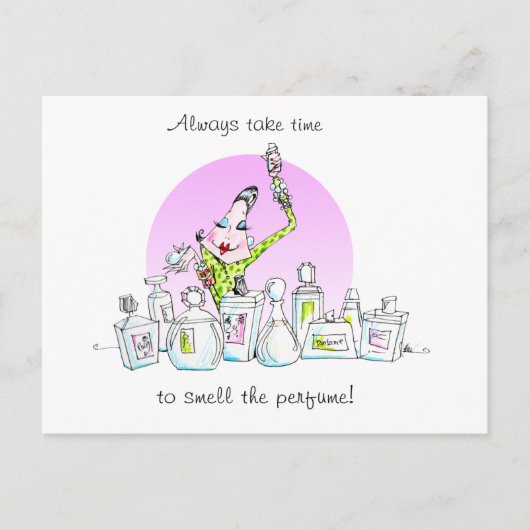 Profitez de la carte postale parfum (Devant)