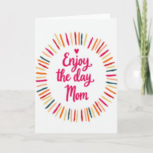 Profitez de la journée Maman Carte d'art