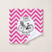 Profitez De La Promenade | Vélo Avec Fleurs Motiva (Gant de toilette)