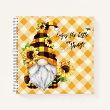 Profitez de Little Things Sunflower Gnome Journal