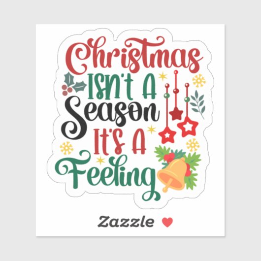 Profitez de Noël avec un Sticker Festif (Feuille)