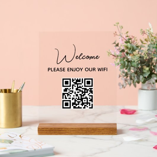 Profitez De Notre Wifi | WIFI Welcome QR Code (Mariage)