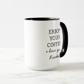 Profitez de Votre Café Beau Mug Bonne Matinée, (Devant droit)